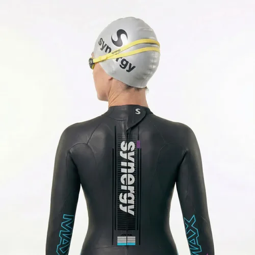 Vista 3 de Synergy Triathlon Wetsuit - Women Volution 3/2mm Full Sleeve for Open Water Swimming Negro