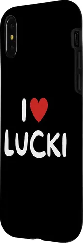 Vista 6 de Funda con corazón rojo para iPhone 16 I Love Lucki