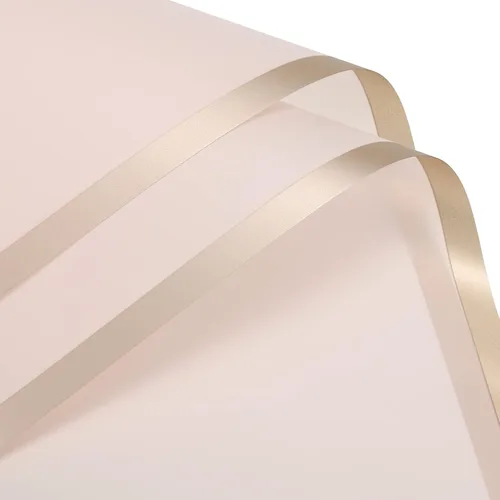 Vista 17 de MECCANIXITY 10 piezas de papel de regalo de flores con borde dorado, morado, 22.8 x 22.8 pulgadas, impermeable, para suministros de ramo de Púrpura