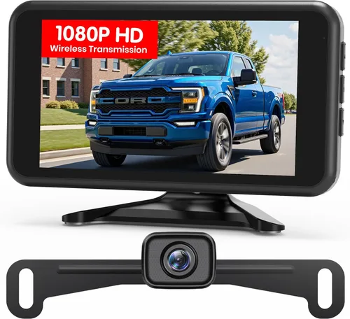 Vista 11 de AUTO-VOX CS-2 Cámara de respaldo inalámbrica con monitor de auto de 4.3", Sistema de cámara de respaldo de señal digital estable de fácil