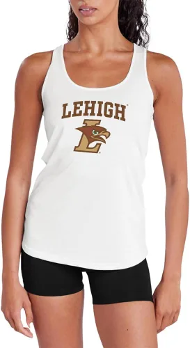 Vista 294 de Camiseta deportiva sin mangas oficial de NCAA Collegiate para mujer, con espalda cruzada, colección con logotipo primario