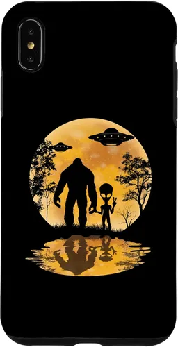Vista 11 de Funda para iPhone 16 Alien Bigfoot Moon Sasquatch UFO Extraterrestre Hombres Mujeres