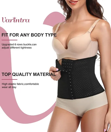 Vista 3 de Varintra Corsé de entrenamiento de cintura para mujer con control de abdomen moldeador de cintura