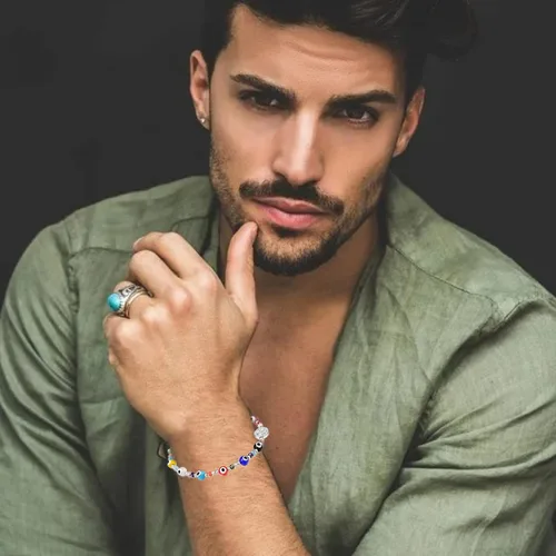 Vista 5 de Pulseras de mal de ojo San Benito para mujer pulsera de mal de ojo para adolescentes y niñas pulsera Ojo