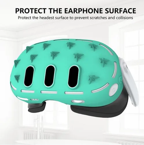 Vista 2 de Coyktonty Silicone Cover Set For Meta Quest 3 VR Headset, 2 Controller Grips Silicon cover+5 VR sweat mask+VR headset protector+lens protection