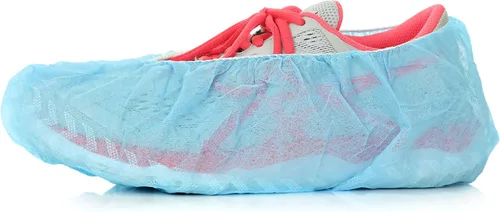 Vista 4 de Personal Touch - Fundas antideslizantes desechables para zapatos, color azul, 100 piezas/50 pares, talla L