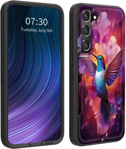 Vista 28 de Funda para Galaxy S23 5G, híbrida de doble capa (tapa a prueba de polvo integrada) (soporte magnético para automóvil) a prueba de golpes, protección
