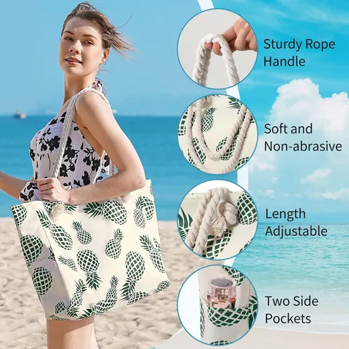 Vista 5 de Straw Beach Bags for Women, Tote Handbag Shoulder Bag for Women, Beach Straw Purse Buckets Summer Fashion Hobo Bags