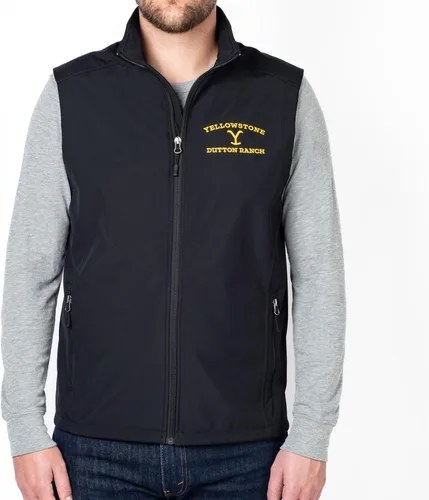 Vista 6 de PARAMOUNT NETWORK Yellowstone Dutton Ranch Logo Core Soft Shell Chaleco con licencia