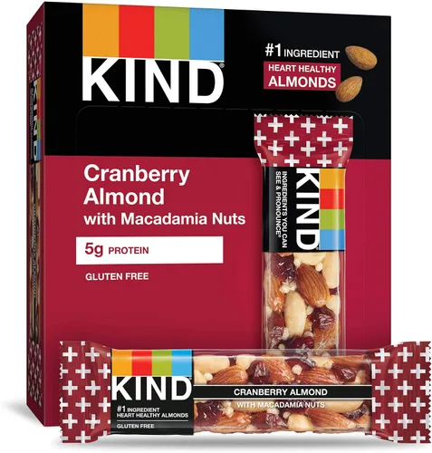 Vista 5 de KIND Barras de frutas y nueces y arándanos y almendras paquete (12 unidades)