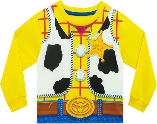 Vista 3 de Disney Pijamas Buzz Lightyear & Woody Ropa de dormir para niños Paquete de 2 pijamas de manga larga para niños Pijamas para niños de Toy Story