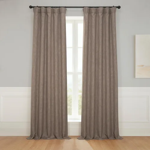 Vista 21 de HPD Half Price Drapes - Cortinas de lino sintético para sala de estar (2 paneles) - 100 pulgadas de ancho x 84 pulgadas de largo - Cortinas