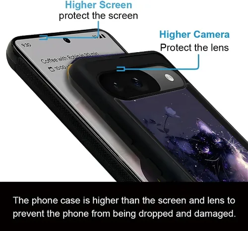Vista 1646 de Compatible con Google Pixel 4A 5G Mobile Case Creative Acrylic Panel trasero Silicona Protección Grip especialmente diseñado para Google Pixel 4A 5G
