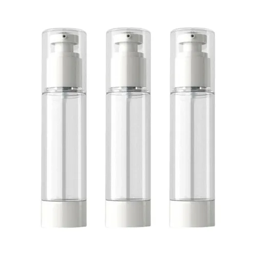 Vista 7 de 3 botellas de bomba sin aire de viaje, botellas de bomba sin aire, dispensador de bomba de maquillaje, botella de tamaño de viaje