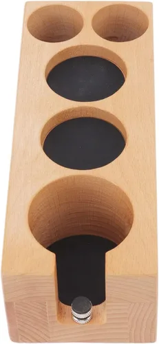 Vista 9 de Estación de manipulación de café de madera, soporte para filtro de café de madera, soporte de madera para café expreso, base de madera