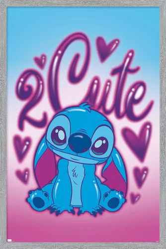 Vista 17 de Trends International Disney Lilo and Stitch - Póster de pared, 22.4 pulgadas de largo x 14.7 pulgadas, versión enmarcada en madera de granero