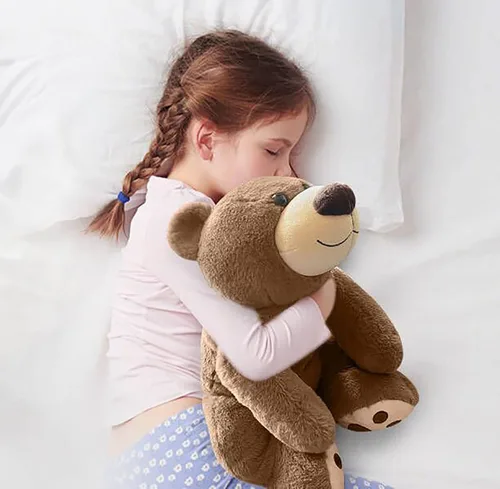 Vista 4 de Oso de peluche con peso de 3.5 libras, almohada de animales de felpa con peso de 24 pulgadas, bonitos juguetes de peluche kawaii, regalos