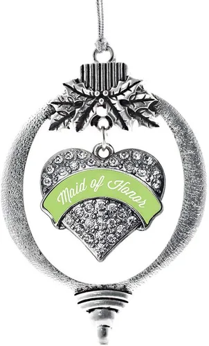 Vista 188 de Inspired Silver - Adorno con dije de hermana gemela - Adornos navideños de plata con circonitas cúbicas