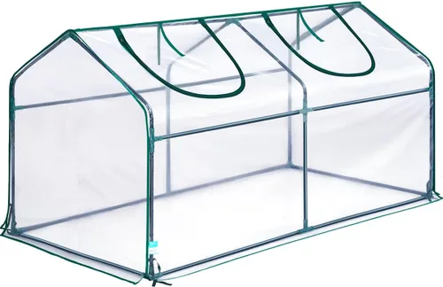 Vista 10 de Quictent Mini invernadero portátil de 71 pulgadas de ancho x 36 pulgadas de profundidad x 36 pulgadas de alto, puertas grandes con cremallera, Verde