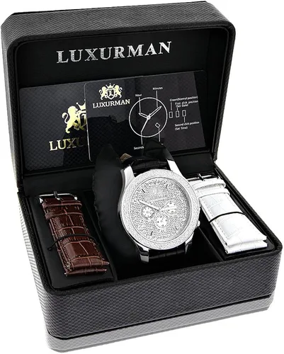 Vista 4 de LUXURMAN Mens Reloj de diamantes 0,25ct congelación