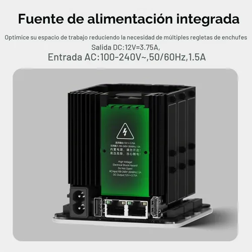 Vista 6 de Beelink ME Mini PC, NAS de escritorio Intel N95 12G LPDDR5, 1TB M.2 PCIe 3.0x1 SSD, 6 x ranuras SSD M.2, LAN dual 2.5G/servidor