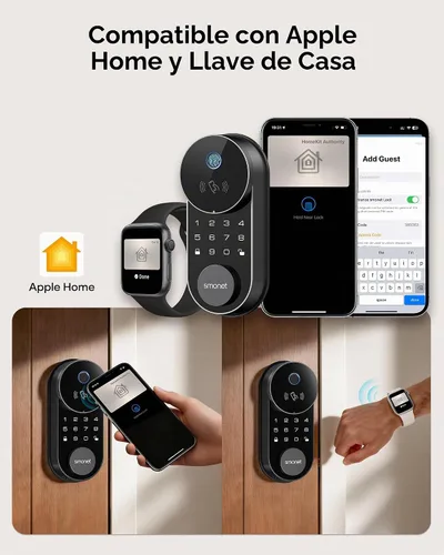 Vista 5 de SMONET Cerradura inteligente de la puerta delantera de WiFi de la huella