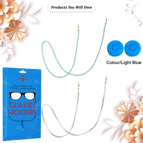 Vista 6 de Cadena multifuncional para gafas elegante soporte para gafas, collar y cordón para máscara para mujeres de moda