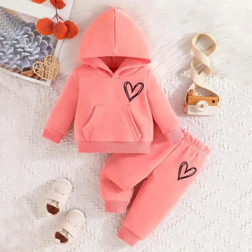 Vista 3 de JEUROT Toddler Baby Girls Floral Clothes Set Cute Fashions Hoodie Sweatsuit Top+pants Fall Winter Outfit Clothes Set