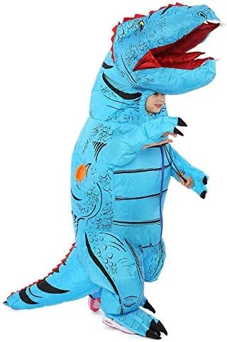 Vista 3 de JYZCOS Inflatable Dinosaur Costume Air Blow Up Fancy Dress