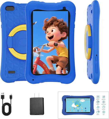 Vista 8 de DigiLand - Tablet para niños de 7 pulgadas, Android 13 GO Learning Tablet para niños de 2 a 12 años, tableta para niños pequeños, 4 GB de RAM