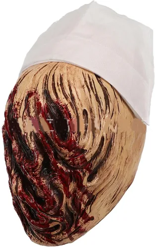 Vista 2 de Adult Scary Nurse Mask Full Head Latex Halloween Mask Blanco