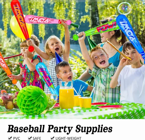 Vista 7 de 60 bolsas inflables de 17 pulgadas para regalo de béisbol, bate de béisbol, regalos de PVC, para fiesta de béisbol, regalos de fiesta para niños