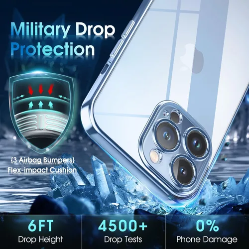 Vista 302 de Supdeal Funda cristalina transparente para iPhone 11, [No se amarillea] [Protección de la cámara] [Probado contra caídas de grado militar] Funda