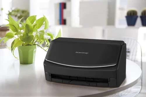 Vista 5 de Fujitsu ScanSnap iX1500 - Escáner de documentos dúplex a color con pantalla táctil para Mac o PC, color negro (versión 2018)