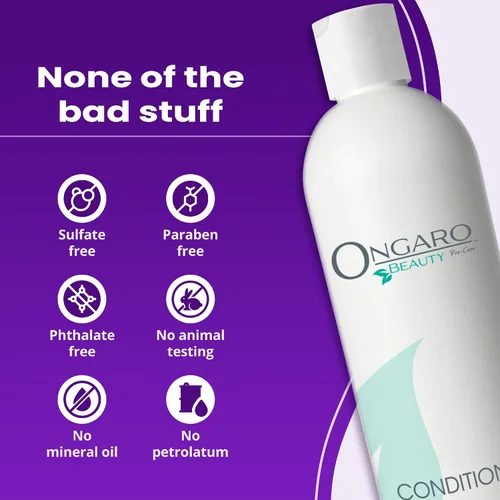 Vista 4 de Ongaro Beauty Acondicionador orgánico para el cabello para hombres y mujeres, acondicionador hidratante hidratante con aloe vera, vitamina E