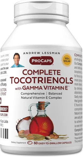 Vista 10 de ANDREW LESSMAN Tocotrienoles completos con Gamma Vitamina E 30 cápsulas blandas - Ocho formas de vitamina E