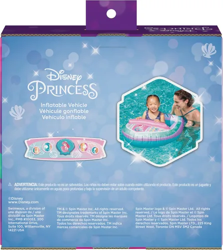 Vista 7 de Swimways Disney Princess Ariel - Vehículo acuático inflable para niños a partir de 3 años