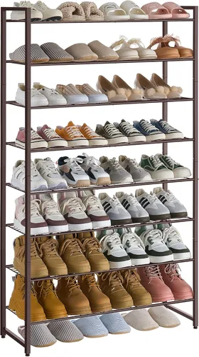 Vista 13 de Nunsino Zapatero de metal, organizador de zapatos de garaje de 6 niveles, con capacidad máxima para 30 pares, estante de almacenamiento de zapatos
