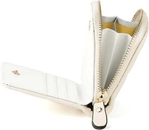 Vista 4 de uxcell Billeteras pequeñas con cremallera de párrafo y tarjetero para mujer, Blanco