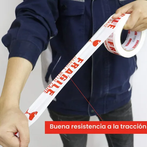 Vista 8 de JIALAI HOME Cinta Frágil Manejar con Cuidado Cinta de Embalaje 6 Rollos, Cinta de Sellado de Cajas de Envío Resistente con Dispensador, 2 Pulgadas x