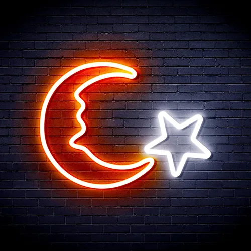 Vista 28 de ADVPRO Moon and Star Flex Silicone LED Neon Sign - Azul - st16s33-fnu0009-b