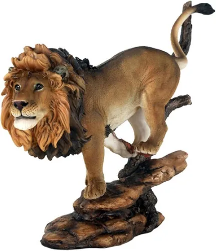 Vista 2 de Pacific Giftware 10 3/4" Pride Rock King of The Jungle Savannah Lion Wildlife Home Statue Simba