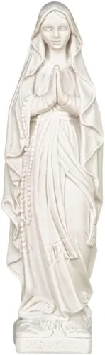 Vista 8 de THE FAITH GIFT SHOP Estatua Blanca Nuestra Señora de Lourdes (24")