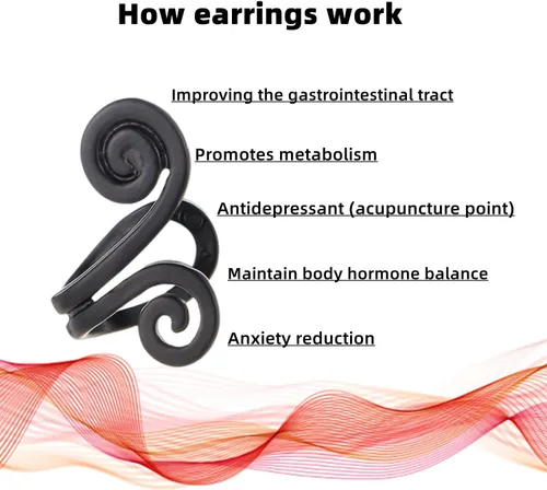 Vista 5 de Zunis - Aretes de acupresión, aretes de acupresión, aretes de acupuntura oblicua, aretes magnéticos, sin perforaciones, pinzas para orejas