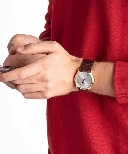 Vista 2 de Calvin Klein reloj analógico analógico digital para adultos con correa de cuero K2G226G6