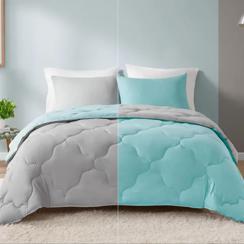 Vista 37 de Comfort Spaces Vixie Juego de Edredón Reversible - Cubierta Acolchada Geométrica Casual de Moda, Ropa de Cama Acogedora Alternativa de Plumón