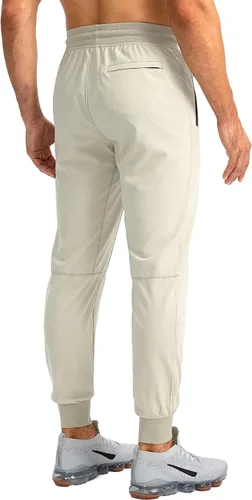 Vista 3 de Pudolla Men's Lightweight Jogger Pants Workout Gym Running Pants with Zipper Pockets for Athletic Casual