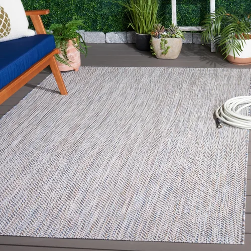 Vista 69 de Safavieh Colección Courtyard CY8022 Alfombra, 2 pies x 3 pulgadas x 5 pies, aguamarina y gris, impermeable, fácil de limpiar, sin pelusa