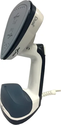 Vista 3 de Eurosteam Duet - Plancha de vapor de mano 2 en 1 y vaporizador vertical para ropa, removedor de arrugas todo en uno para ropa, perfecto
