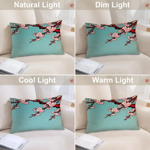 Vista 420 de Batmerry Autumn Pumpkin Templeton Throw Pillow Covers, Green Leaves Paths Forests Decorative Pillow Covers Digital Printing Blended for Couch Sofa